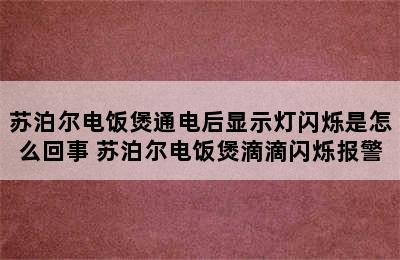 苏泊尔电饭煲通电后显示灯闪烁是怎么回事 苏泊尔电饭煲滴滴闪烁报警